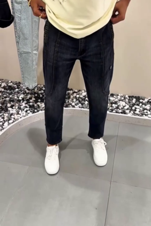 Men Slim Fit Mid-Rise Heavy Fade Stretchable Jeans