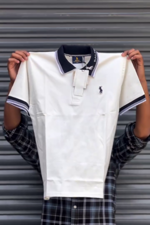 Polo Collar Pure Cotton Slim Fit T-shirt