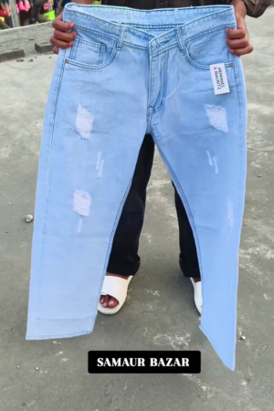 Men Slim Fit Highly Distressed Mid-Rise Cotton Jeans