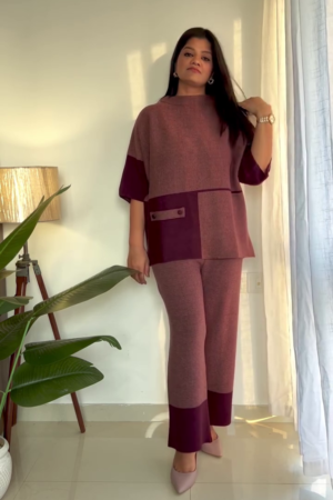 Super soft knitted wool striper co-ords