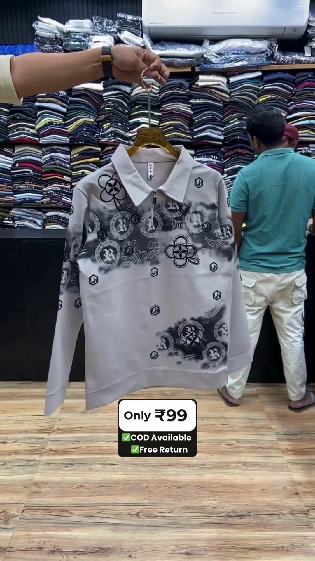 Men Slim Fit Floral Printed Casual Shirt - Image 5