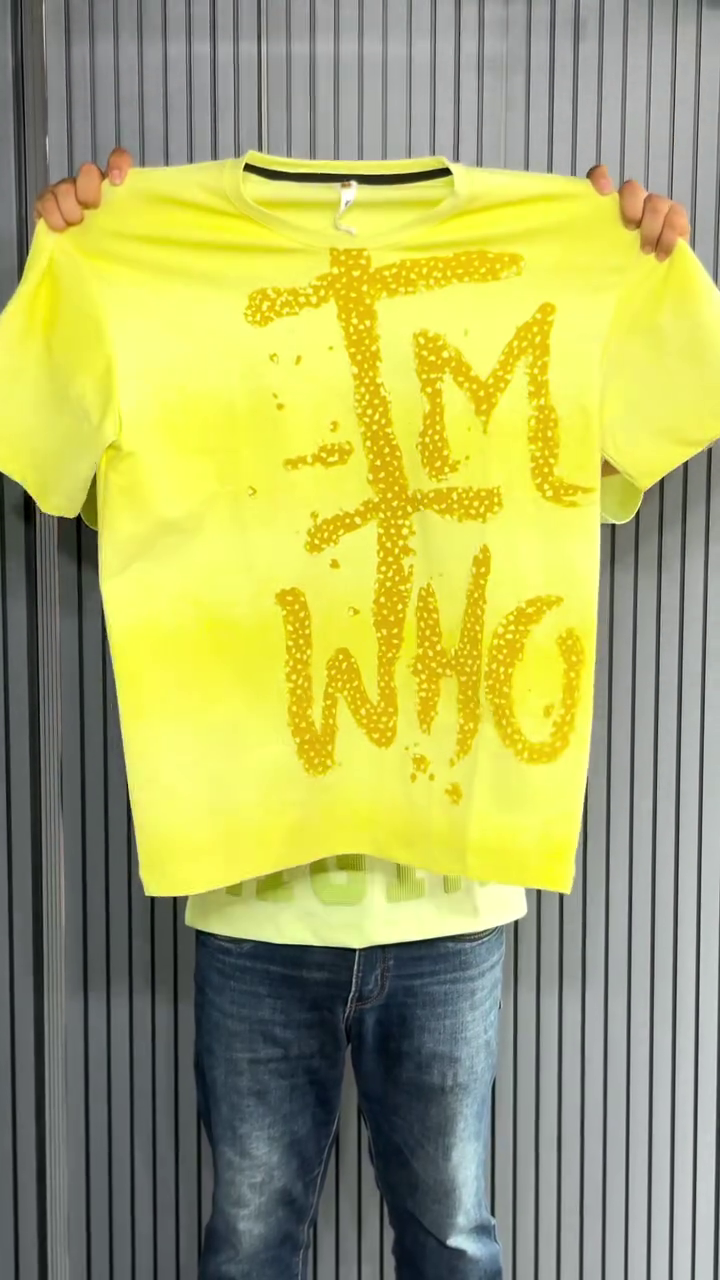 Men Typography Printed Raw Edge T-shirt - Image 5